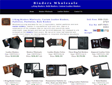 Tablet Screenshot of binderswholesale.net